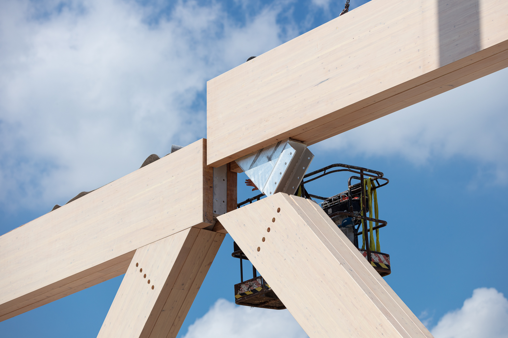 Bouwvideo Koning Willem 1 College Den Bosch Houtconstructie